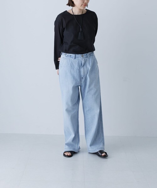 かぐれ（カグレ）の「ordinary fits　BELL PANTS（デニムパンツ・レディース・BLEACH・28/30）」の6枚目の写真