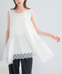 URBAN RESEARCH ROSSO WOMEN | CHIGNON　ヘムレースサテンタンクトップ(タンクトップ)