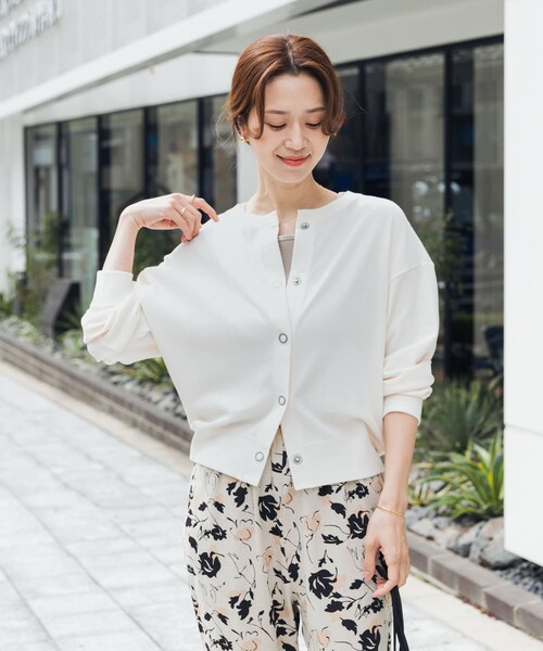 URBAN RESEARCH DOORS（アーバンリサーチドアーズ）の「ライトタックフライスカーディガン（カーディガン/ボレロ・レディース・NATURAL/L.BLUE/CHARCOAL・Free）」の15枚目の写真