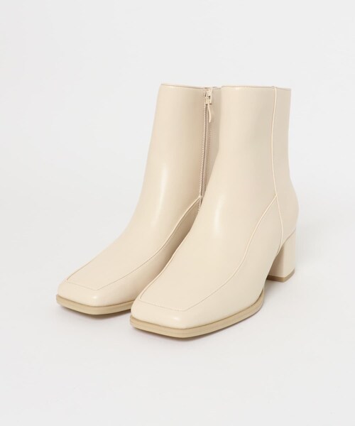 SENSE OF PLACE by URBAN RESEARCH（センスオブプレイスバイアーバンリサーチ）の「ワイドスクエアショートブーツ（ブーツ・レディース・BLACK/IVORY/BEIGE・S/M/L）」の15枚目の写真