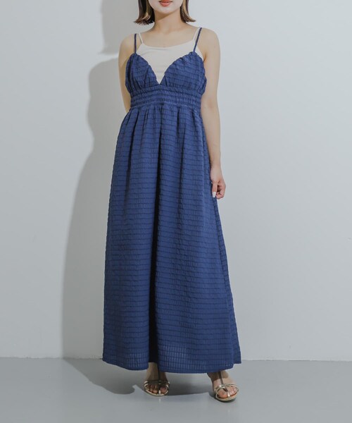 SENSE OF PLACE by URBAN RESEARCH（センスオブプレイスバイアーバンリサーチ）の「チェックキャミワンピース（ワンピース・レディース・BLACK/NAVY/ORANGE・COMPACT/one）」の20枚目の写真