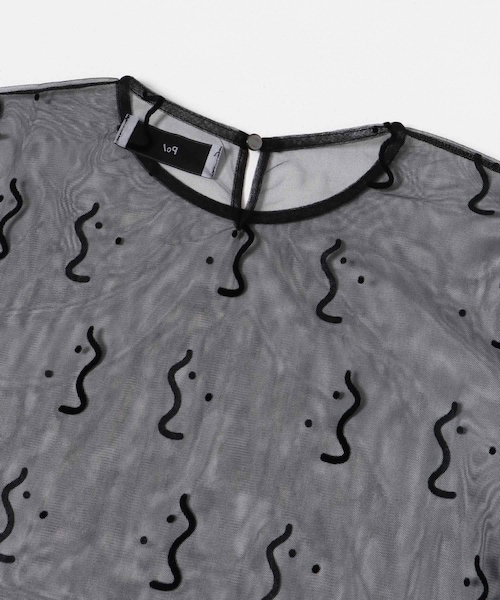 URBAN RESEARCH(アーバンリサーチ)の「PoI tulle top naminami(Tシャツ/カットソー・レディース・blk×blk/black・FREE)」の7枚目の写真