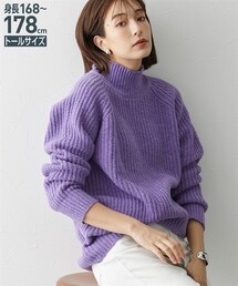 nissen | 高身長　プチハイネックラグランニット（トールサイズ）(ニット/セーター)