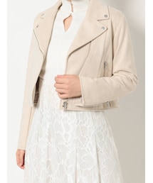 MERCURYDUO | フェイクスエードコンパクトライダースジャケット(ライダースジャケット)