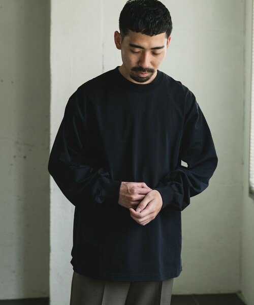 URBAN RESEARCH DOORS(アーバンリサーチドアーズ)の「10.5オンス ヘビーウェイトロングスリーブTシャツ(Tシャツ/カットソー・メンズ・WHITE/ASH GRAY/INK BLACK/PURPLE・M/L)」の19枚目の写真