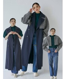 MURUA | 3wayツイードレイヤードトレンチコート(トレンチコート)