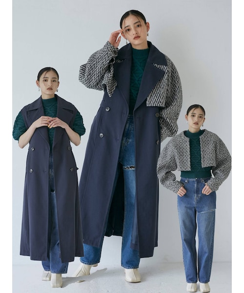 MURUA（ムルーア）の「3wayツイードレイヤードトレンチコート（その他