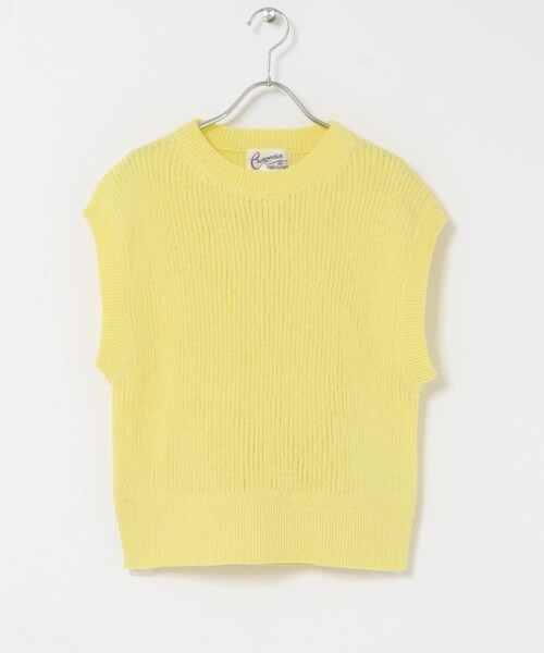 かぐれ(カグレ)の「Charpentier de vaisseu COTTON NO-SLEEVE KNIT(ベスト・レディース・D.GRY/L.YEL・1)」の4枚目の写真