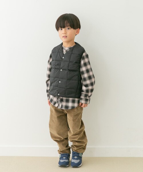 URBAN RESEARCH DOORS(アーバンリサーチドアーズ)の「TAION V-NECK BUTTON DOWN VEST(KIDS)(ダウンジャケット/コート・キッズ・ICEGRAY/BLACK/BEIGE・110/120/130/140)」の22枚目の写真