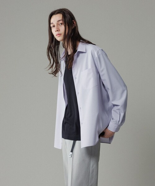 ADAM ET ROPE'（アダムエロペ）の「【NIKKE】レギュラーカラー シャツ / ウォッシャブル（シャツ/ブラウス・メンズ・ブラック/ネイビー/ラベンダー・L/M）」の7枚目の写真