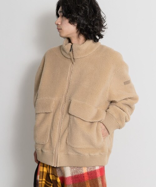 THE GOODLAND MARKET（ザグッドランドマーケット）の「AIGLE　ジップアップ シェルパフリース（ブルゾン・レディース・NOIR/OSIER・S/L）」の14枚目の写真