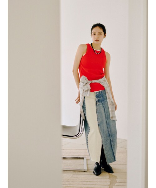 Ungrid（アングリッド）の「リメイクデザインデニムスカート（デニムスカート・レディース・ブルー・S/M）」の3枚目の写真