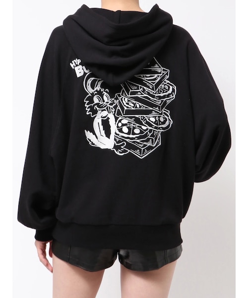 GYDA（ジェイダ）の「HYPERACTIVE BUNNYスウェットパーカー（パーカー・レディース・オフホワイト/グレー/ブラック/オレンジ/その他3/ミックス・F）」の6枚目の写真