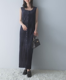 URBAN RESEARCH ROSSO WOMEN | シアーベロアスクエアネックワンピース(ワンピース)