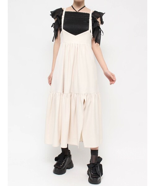 EATME（イートミー）の「コルセットデザインジャンスカ（ジャンパースカート・レディース・アイボリー/ブラック/ミックス・S/M）」の8枚目の写真