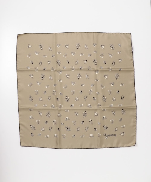 かぐれ（カグレ）の「AENEIS　FLORAL DUST SILK SCARF（バンダナ/スカーフ・レディース・SABBIA/SEPIA・0）」の2枚目の写真
