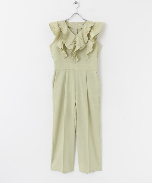 SENSE OF PLACE by URBAN RESEARCH（センスオブプレイスバイアーバンリサーチ）の「フリルスリーブオールインワン（サロペット/オーバーオール・レディース・IVORY/NAVY/CHARCOAL・S/M）」の5枚目の写真