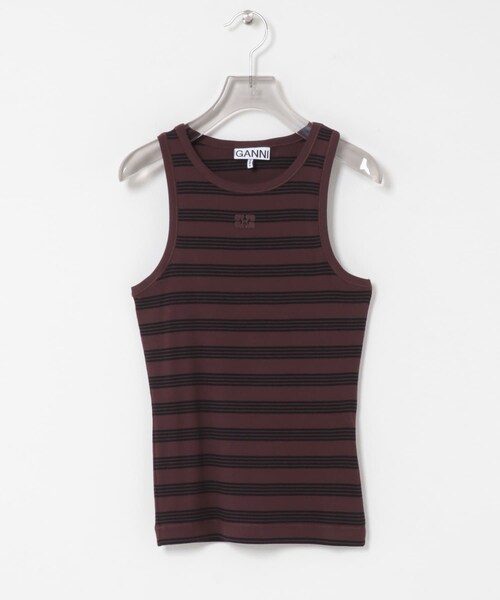 URBAN RESEARCH（アーバンリサーチ）の「GANNI　SOFT COTTON RIB TANK TOP（タンクトップ・レディース・C PINK/C PLUM/S CAPTAIN・S）」の5枚目の写真
