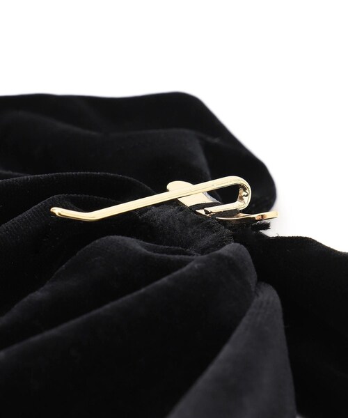 VIS（ビス）の「【新色追加】ビックベロアリボンヘアカフ（バレッタ/ヘアクリップ・レディース・ブラック/ダークブラウン・F）」の7枚目の写真