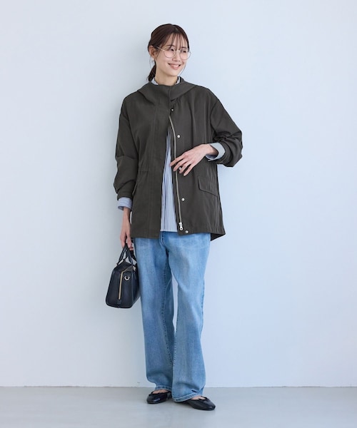 ROPE' PICNIC（ロペピクニック）の「ミドル丈マウンテンパーカー スプリングコート/花粉ガード・撥水（マウンテンパーカー・レディース・チャコール/ライトグレー/ダークブラウン/ネイビー・F）」の11枚目の写真