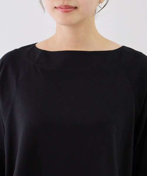 Jayro(ジャイロ)の「Wシルケットシアーラインプルオーバー(Tシャツ/カットソー・レディース・ブラック/ホワイト系・F)」の21枚目の写真
