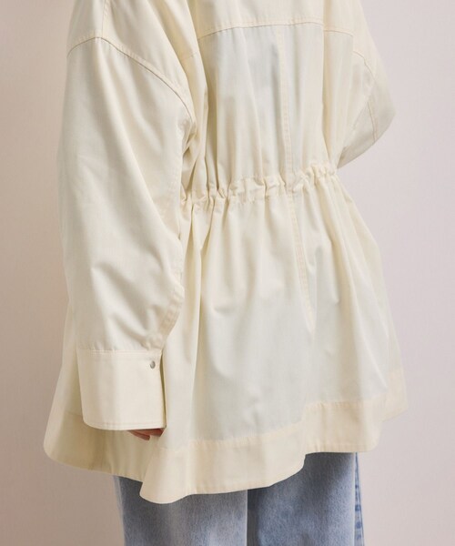 ADAM ET ROPE'(アダムエロペ)の「【WEB限定】・【サステナブル】スタンドカラーハーフモッズコート(モッズコート・レディース・ブラック/オフホワイト/ブラウン系・F)」の18枚目の写真