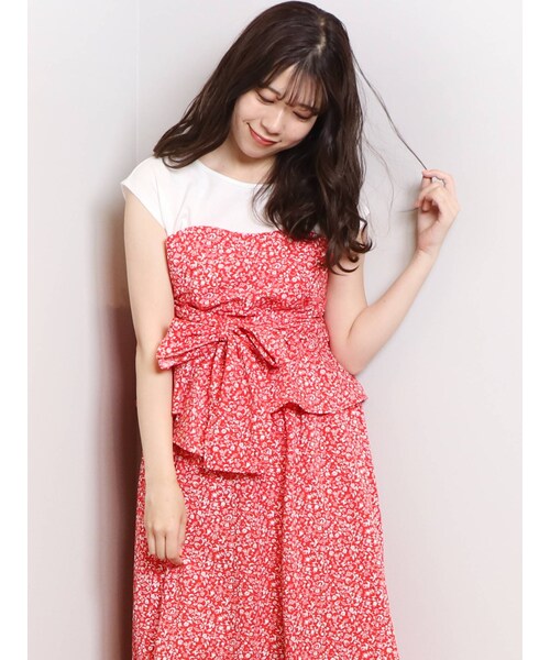 dazzlin（ダズリン）の「CATプリントビスチェトップス（その他トップス・レディース・グリーン/レッド/イエロー・F）」の7枚目の写真