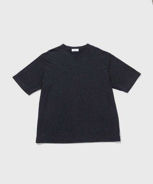 ADAM ET ROPE'(アダムエロペ)の「【NIKKE】ウール天竺 ハーフスリーブ ニットT(Tシャツ/カットソー・メンズ・ブラック/ネイビー・L/M)」の11枚目の写真