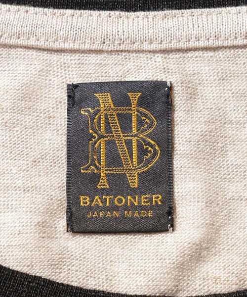 ADAM ET ROPE'(アダムエロペ)の「【BATONER/バトナー】NORMANDY LINEN T-SHIRT(Tシャツ/カットソー・メンズ・キナリ/ベージュ・2/3)」の9枚目の写真