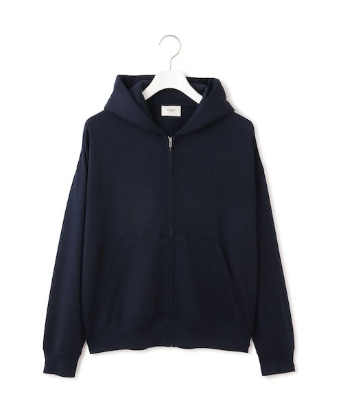 ADAM ET ROPE'(アダムエロペ)の「【WRAPINKNOT(ラッピンノット)】ZIP Hoodie(パーカー・レディース・ブラック/ネイビー・1)」の3枚目の写真