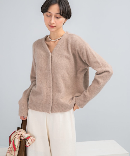 URBAN RESEARCH ROSSO(アーバンリサーチロッソ)の「エアリーニット2WAYカーディガン(カーディガン/ボレロ・レディース・G/WHITE/BEIGE/BLACK・Free)」の3枚目の写真