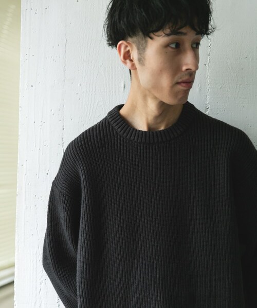 URBAN RESEARCH DOORS（アーバンリサーチドアーズ）の「畦ニット クルーネックプルオーバー（ニット/セーター・メンズ・RED/GRAY/BLUEGREEN/CHARCOAL・M/L）」の22枚目の写真