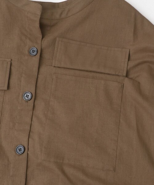ITEMS URBANRESEARCH(アイテムズ アーバンリサーチ)の「リネンミックスドロストポケットシャツ(シャツ/ブラウス・レディース・BRN/NVY/NTL・FREE)」の13枚目の写真
