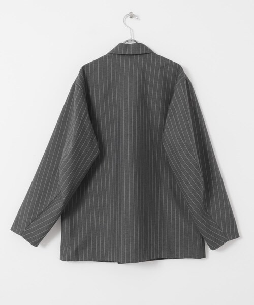 SENSE OF PLACE by URBAN RESEARCH（センスオブプレイスバイアーバンリサーチ）の「『セットアップ対応』『イージーケア/速乾』リネンライクピンストライプルーズジャケット（テーラードジャケット・メンズ・GRAY/BEIGE・M/L）」の16枚目の写真