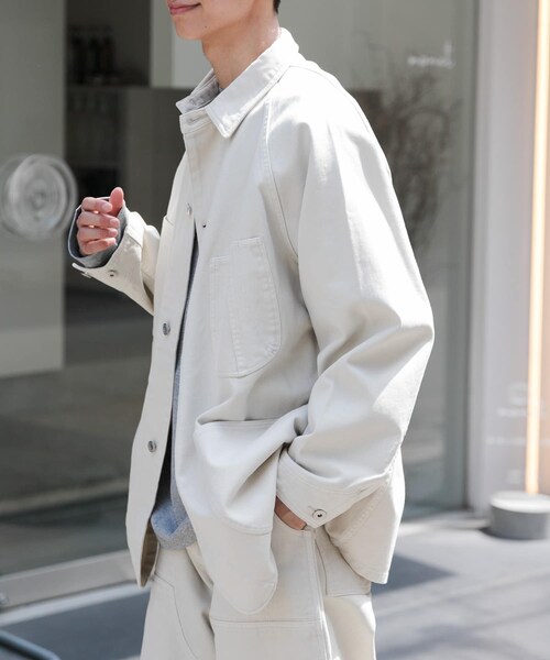 URBAN RESEARCH DOORS（アーバンリサーチドアーズ）の「FORK&SPOON　ガーメントダイツイルカバーオール（カバーオール・メンズ・CHARCOAL/IVORY・4/5）」の7枚目の写真