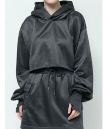 MURUA | シャイニークロップトフーディー【セット販売対象】(Tシャツ/カットソー)