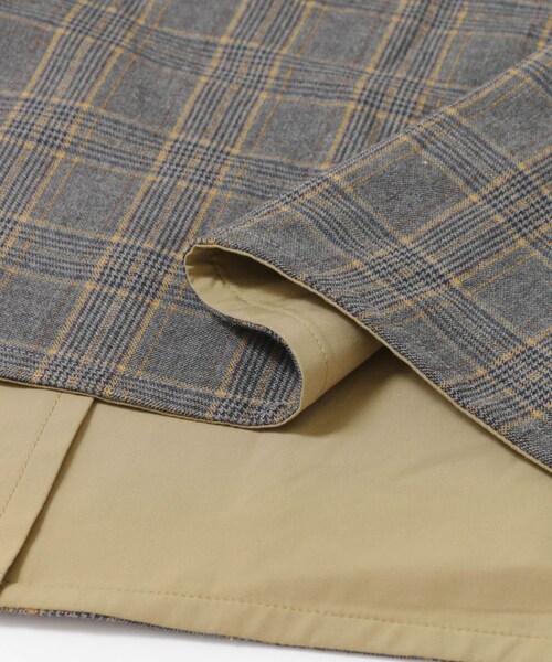 URBAN RESEARCH Sonny Label（アーバンリサーチサニーレーベル）の「チェックリバーシブルオーバーコート（ステンカラーコート・メンズ・ベージュ/ネイビー・M/L）」の21枚目の写真