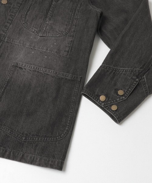 URBAN RESEARCH（アーバンリサーチ）の「new basic 10oz DENIM STAND COVERALL（カバーオール・メンズ・BLACK/INDIGO・M/L）」の10枚目の写真