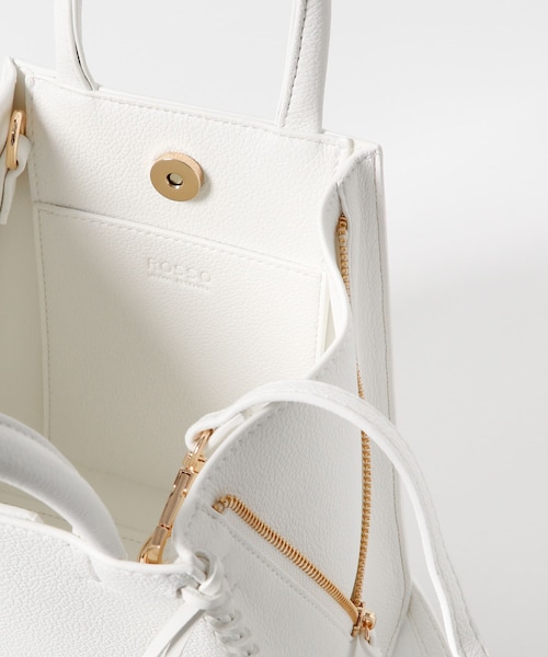 URBAN RESEARCH ROSSO（アーバンリサーチロッソ）の「サイドジップミニトート（ショルダーバッグ・レディース・BLACK/GREIGE/WHITE・-）」の7枚目の写真