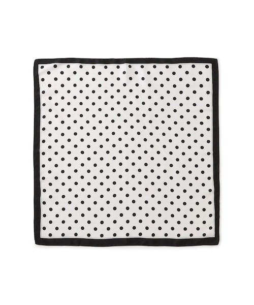 VIS(ビス)の「ドット柄スカーフ 70×70cm(バンダナ/スカーフ・レディース・ブラック系/ホワイト系・F)」の14枚目の写真