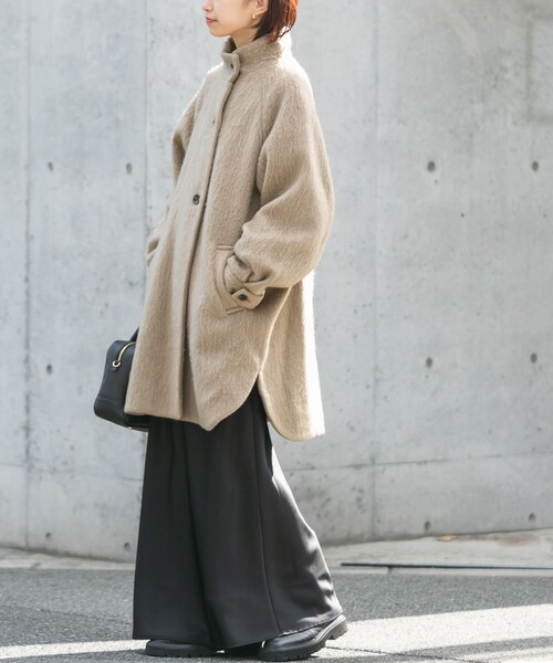 URBAN RESEARCH(アーバンリサーチ)の「バルカラーシャギーコート(テーラードジャケット・レディース・BEIGE/L.BLUE・FREE)」の6枚目の写真