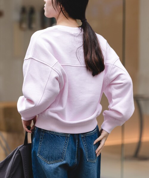 URBAN RESEARCH DOORS（アーバンリサーチドアーズ）の「FORK&SPOON　コクーンスウェット（スウェット・レディース・NAVY/OATMEAL/PINK・1）」の4枚目の写真