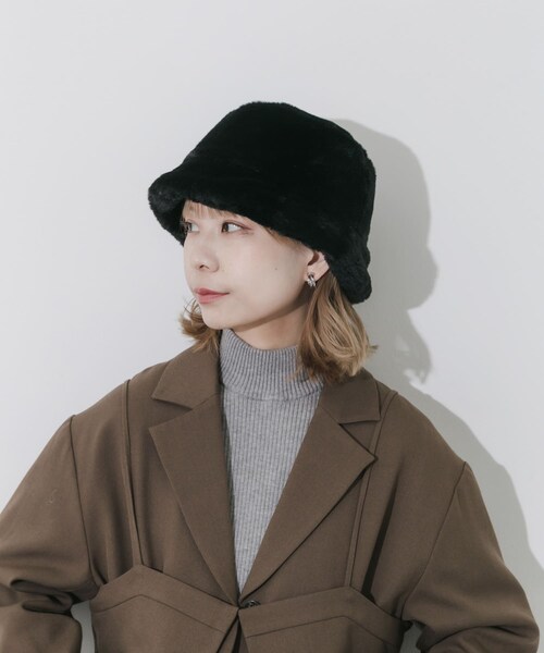 SMELLY（スメリー）の「ファーバケットハット（ハット・レディース・IVO/BLK/BRN・-）」の16枚目の写真