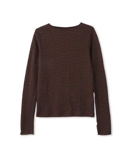 ROPE'（ロペ）の「コットンシアーロングスリーブカットソー/イージーケア（Tシャツ/カットソー・レディース・ブラック/ホワイト/ブラウン・F）」の3枚目の写真