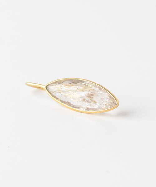 URBAN RESEARCH（アーバンリサーチ）の「LA SOEUR　マーキスフックピアス（ピアス（両耳用）・レディース・ルチルクォーツ/スモーキークォーツ/ラピスラズリ/ピーチムーン/シーブルー・-）」の19枚目の写真