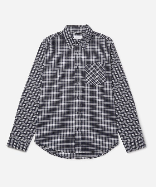 Saturdays NYC（サタデーズ ニューヨークシティ ）の「LUIS CHECK LS SHIRT（シャツ/ブラウス・レディース・ベージュ/ネイビー・L/M/S/XL）」の10枚目の写真