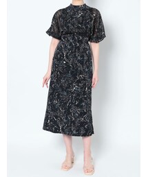 LAGUNAMOON | フラワーパターンカシュクールワンピース(ワンピース)