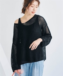 nissen | メッシュニットトップス(ニット/セーター)