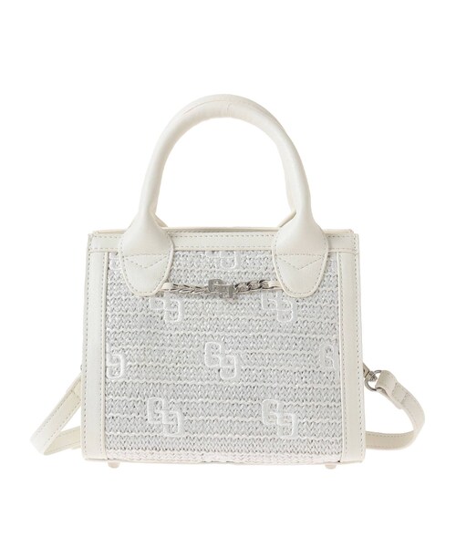 GG embroidery BOX BAG