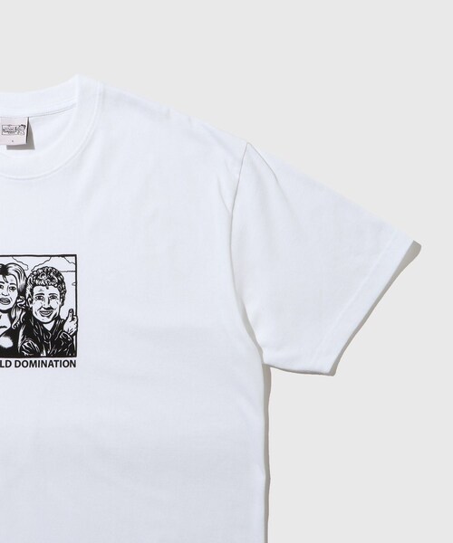 ADAM ET ROPE'（アダムエロペ）の「【POLAR SKATE CO./ポーラー スケートカンパニー】TEE WORLD DOMINATION（Tシャツ/カットソー・メンズ・ホワイト・L/M）」の5枚目の写真